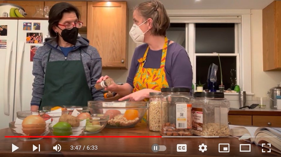 Image of YouTube Video of Kat and Rachel Cooking