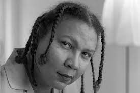 Image of bell hooks looking at camera