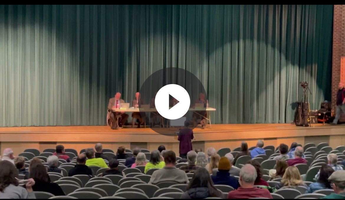 Dani speaks in front of panel of 5 DESE representatives